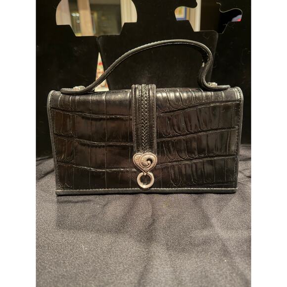 Vintage Brighton handbag with a black croc-embossed leather finish - Picture 3 of 12